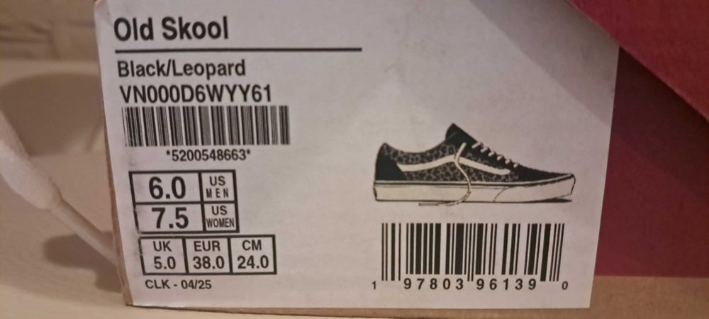Buty VANS old skool black/leopard rozmiar 38
