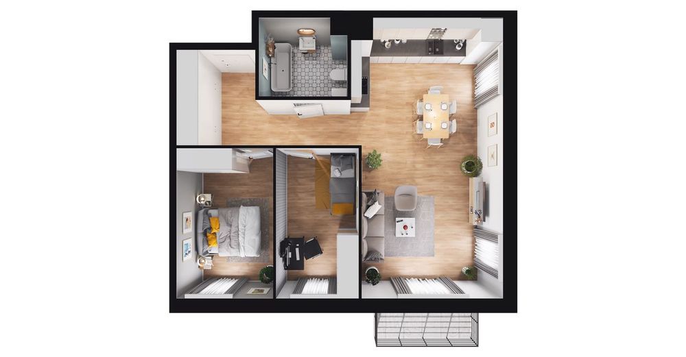 3-pokojowe mieszkanie 62m2 + balkon Bezpośrednio