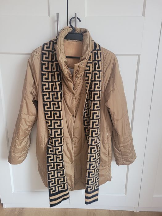 Kurtka damska pikowana przejściowa wiosenna Giorgio brąz camel XL