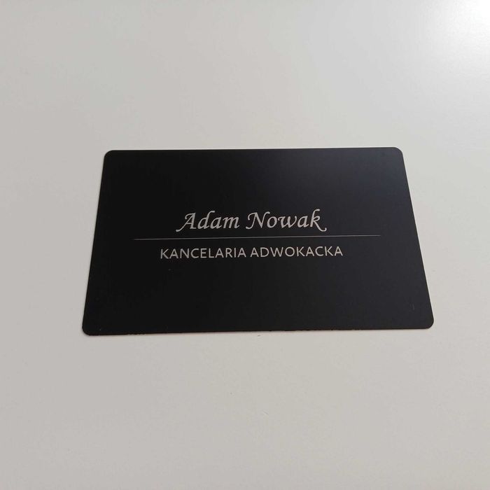 Wizytówki metalowe - aluminiowe