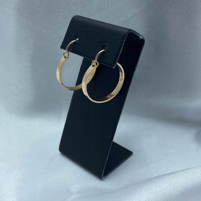 Piękne Złote Kolczyki Koła 585p 3.39g