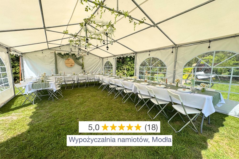 Wynajem namiotów imprezowych, stoły, krzesła, namiot na wynajem