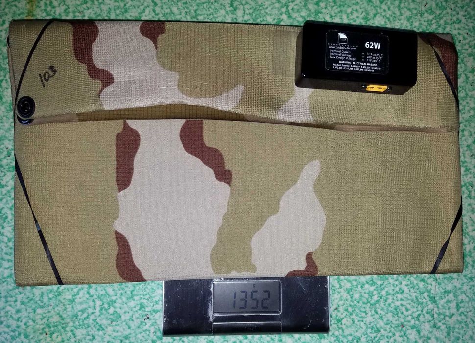 Гибкая солнечная панель пехоты США Globalsolar 62W 32в.