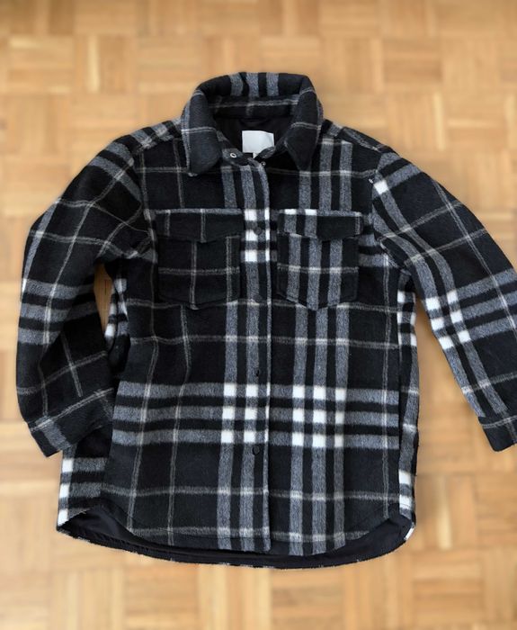 Ciepła kurtka koszula w kratkę H&M r.S