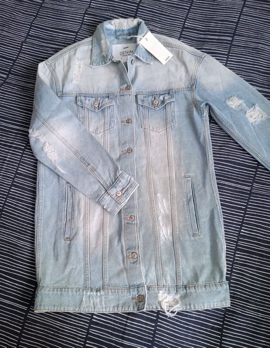 Женский джинсовый удлиненный пиджак Crpopp Denim Collection  Размер: S