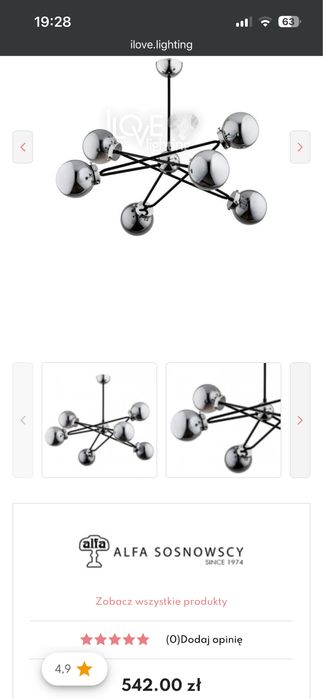 Lampa sufitowa SAGITO Chrome 25616 Alfa Sosnowscy