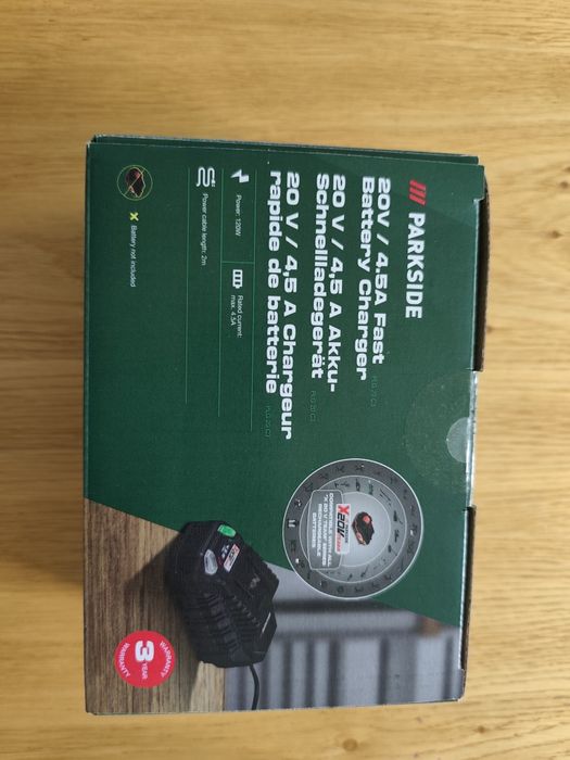 Nowa bateria Parkside 4ah z szybką ładowarką, 4.5A