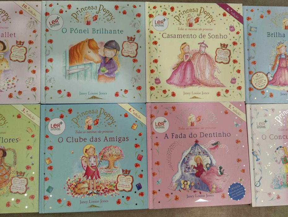 Coleção de 12 livros da Princesa Poppy em perfeito estado