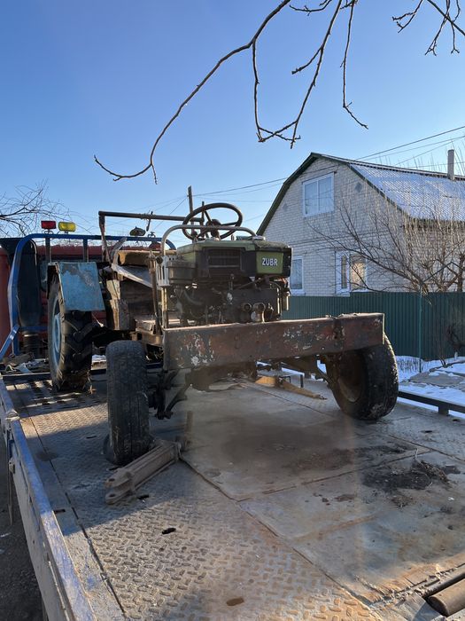 Трактор мотоблок zubr з причепом