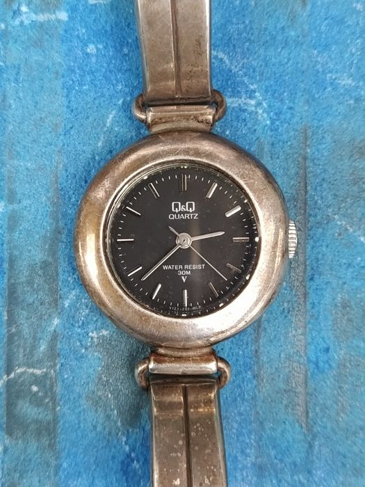 Srebrny zegarek damski.Cały ze srebra.Srebro pr. 925.Lata 80'te Retro