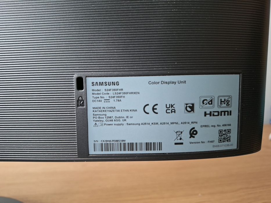 Monitor Samsung S24F350FHR