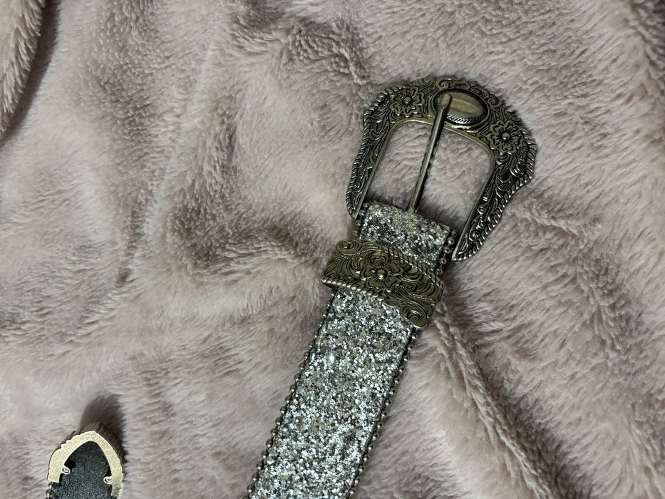 pasek błyszczący z cekinami z diamencikami vintage