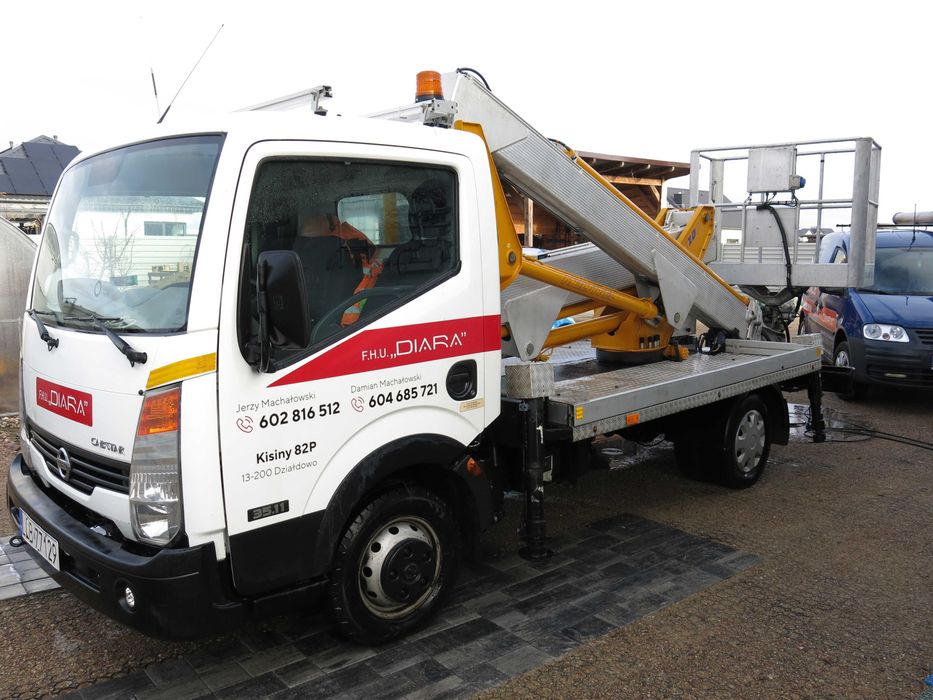 Usługi Podnośnik Koszowy nissan  25m  20 m 16m 12m 10m Działdowo