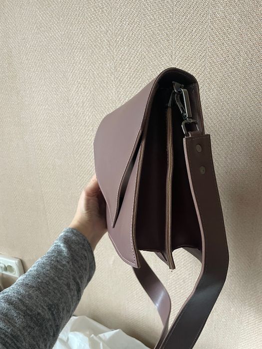 Сумка клатч штучна шкіра помадного, пудрового кольору