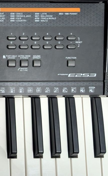 Teclado Yamaha PSR-E253 usado...