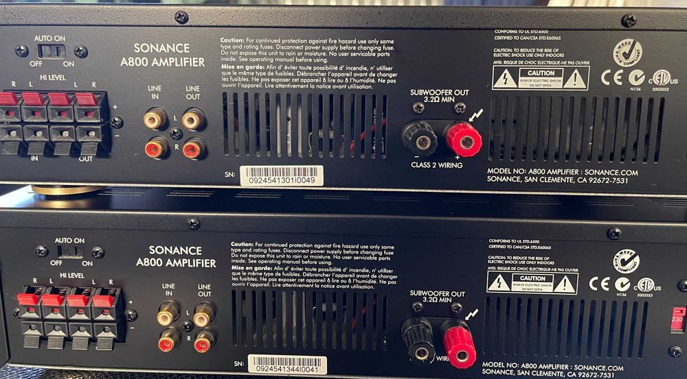 Sonance A800 Amplifier64729733131393120