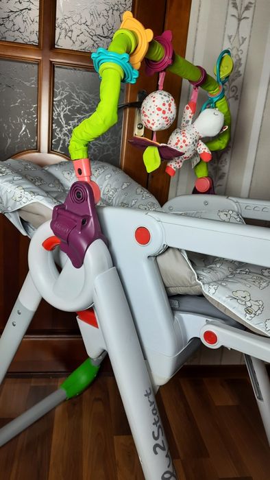 ‼️Chicco Polly 2start з НОВИМ чохлом стіл для годування