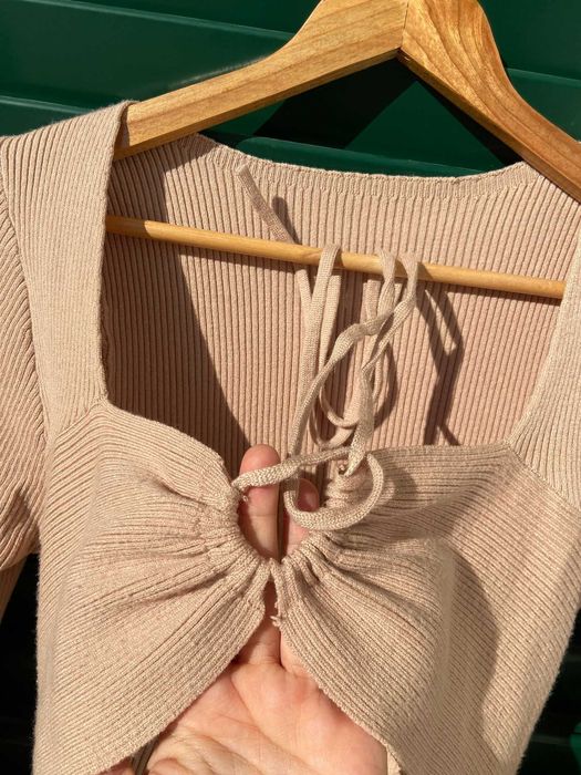 camisola bege L peito ajustável