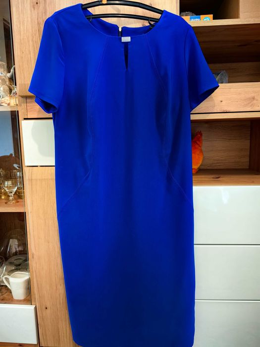 Niebieska elegancka sukienka rozmiar 48 XXXXL 4XL