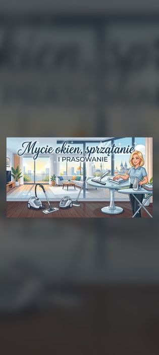 Sprzątanie,mycie okien, prasowanie