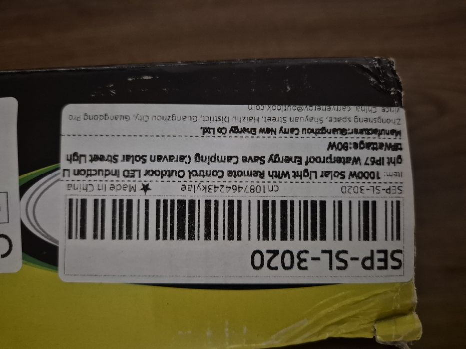 Candeeiro Solar de Exterior