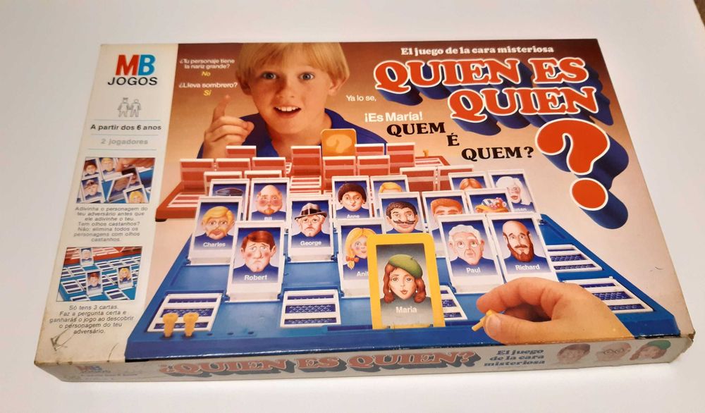 Jogo infantil Quem é Quem anos 80
