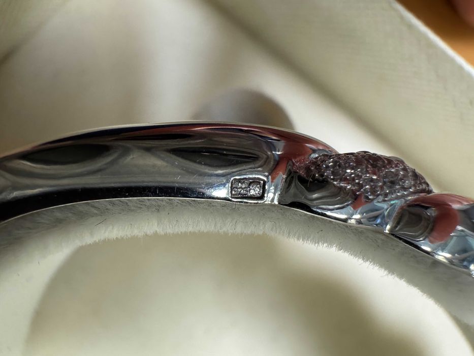 Piękna srebrna bransoletka bangle APART