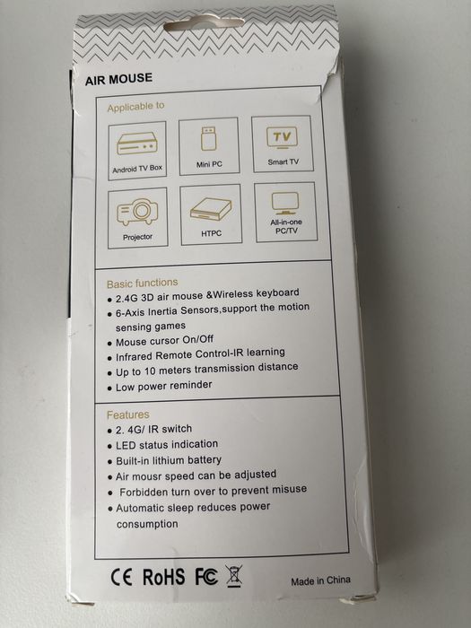 Air mouse - bezprzewodowy pilot, myszka, klawiatura
