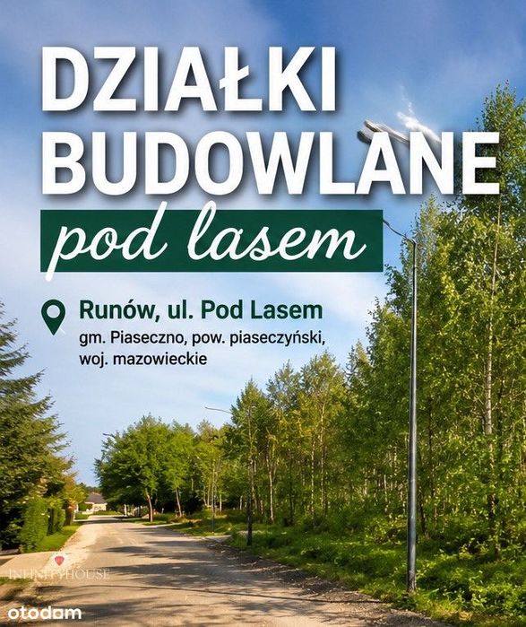 1637 m2 | Działki budowlane pod lasem | Runów