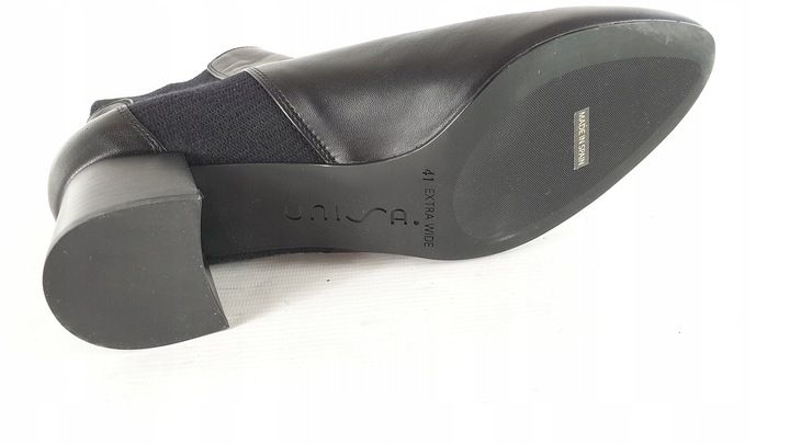 unisa BOTKI DAMSKIE 100 % SKÓRA nowe czarne ROZ 41