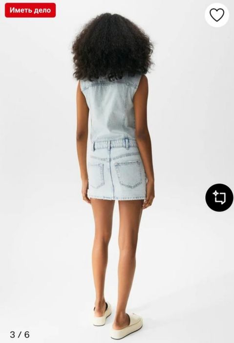Pull&bear джинсовое платье м zara зара