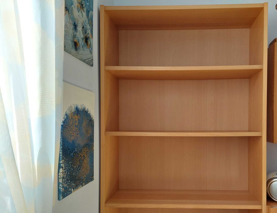 Regał BILLY IKEA 80x28x202 cm Brązowy Jasny Gabinet Kuchnia Jadalnia