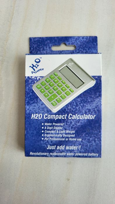 Компактный калькулятор H2o батареей