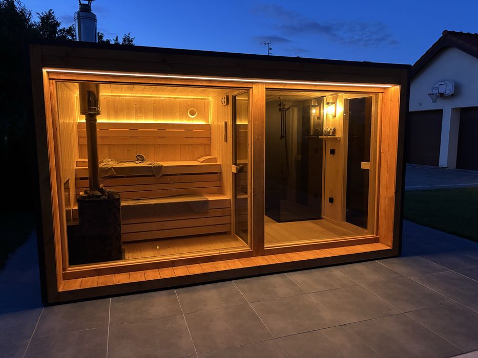 Sauna ogrodowa sauna ocieplona prysznic