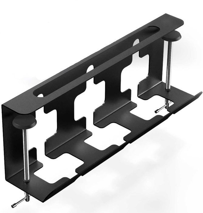 Organizer Półka Na Kable Maskownica Kabli Uchwyt Pod Biurko 40cm 2x
