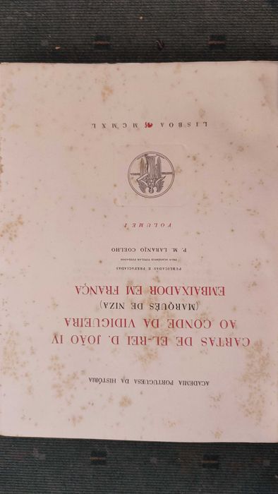 Cartas de El-Rei D. João IV ao Conde da Vidigueira - 2 Volumes