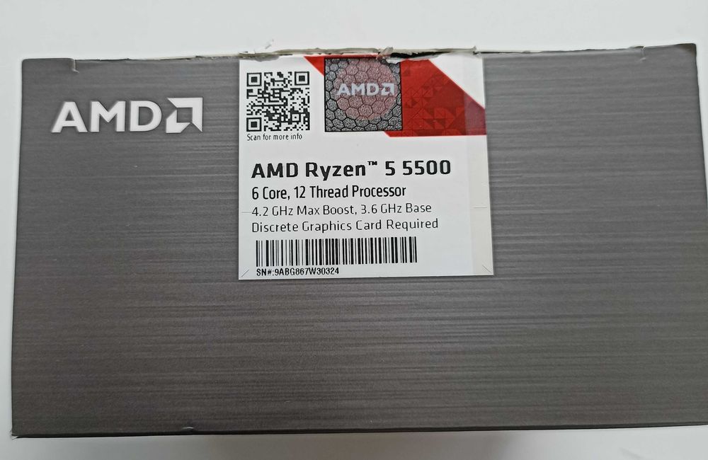AMD Ryzen 5500 Box+ Asus TUF Gaming B450-Plus II (Гарантія)