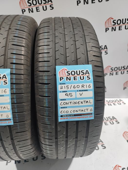 2 pneus semi novos 215-60R16 Continental - Oferta dos Portes