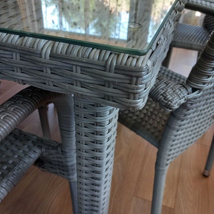 Meble ogrodowe, stół, krzesła