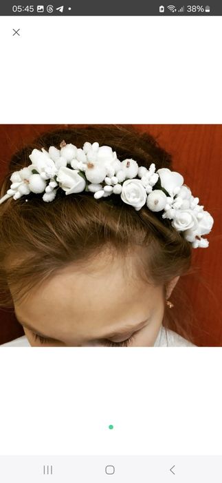 Обруч, ободок з квітів ,обруч ручної роботи