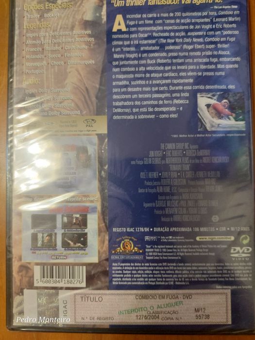 Dvd - Comboio em Fuga Novo Selado