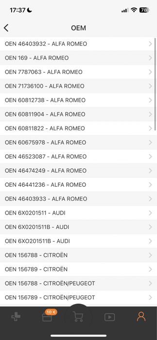 Filtro de combustível alfa Romeo, Audi, GM, Fiat, Daewoo, Jaguar