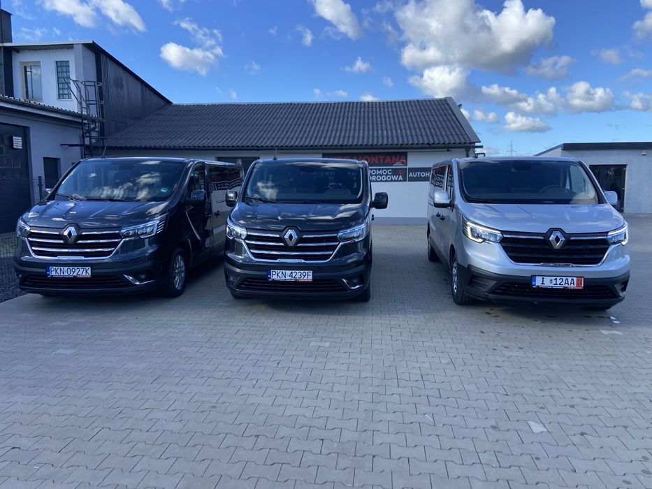 Wypożyczalnia wynajem busa 9 osobowego Renault Trafic automat