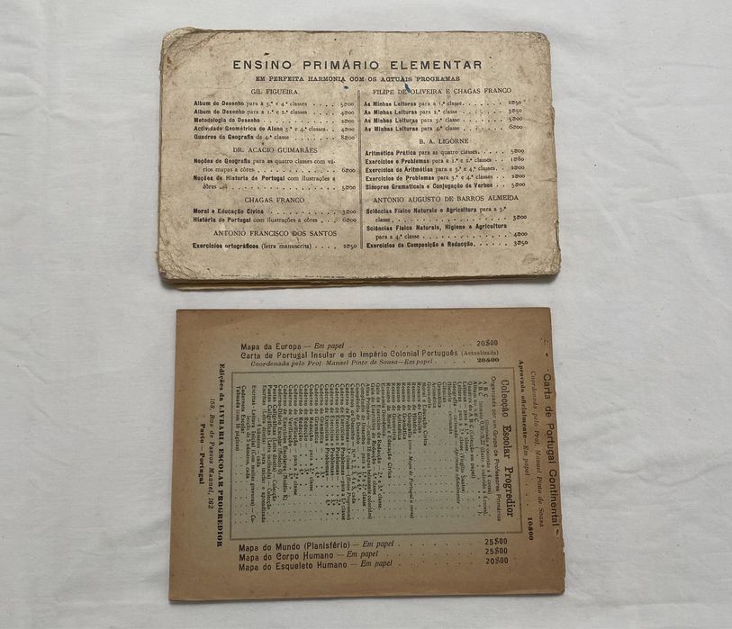 Cadernos escolares desenho matemática antigos