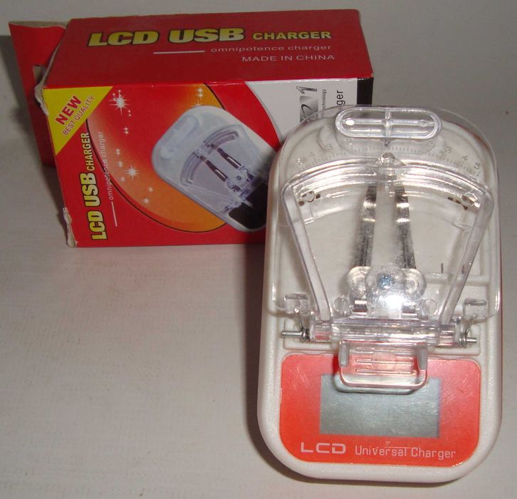 Универсальное зарядное устройство (жабка, лягушка) LCD USB