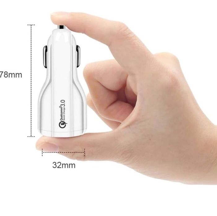 Ładowarka samochodowa QC 3.0 Dual USB – szybkie ładowanie