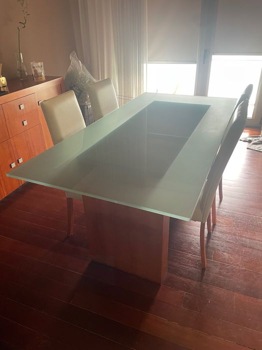 Mesa vidro jantar