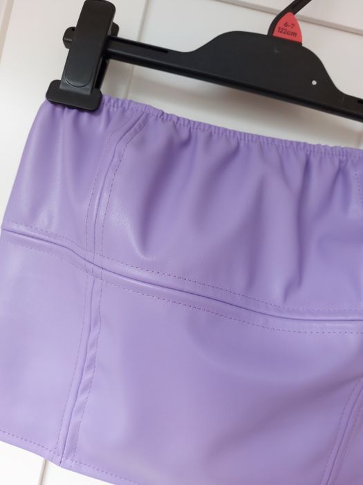 Top eco skóra nowy fiolet lila bralet opaska r. uni