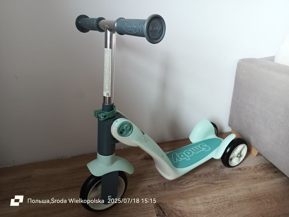 Hulajnoga Smoby 2w1 na 2-3lata