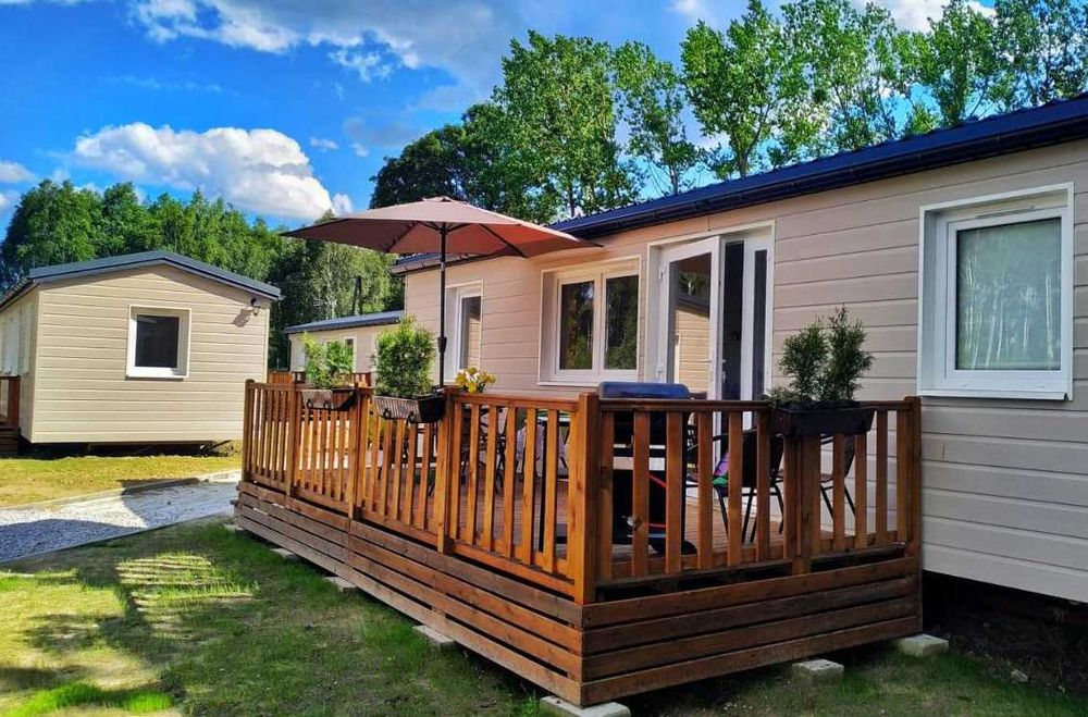 Taras do domku Holenderskiego, 18m2 730x250x50cm +stelaż do zadaszenia